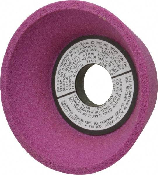 Grier Abrasives - 5" Diam, 1-1/4" Hole Size, 2-3/16" Overall Thickness, 60 Grit, Type 11 Tool & Cutter Grinding Wheel - Medium Grade, Aluminum Oxide, J Hardness, Vitrified Bond, 4,966 RPM - Makers Industrial Supply