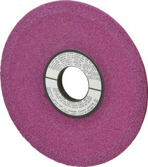 Grier Abrasives - 6" Diam, 1-1/4" Hole Size, 1/2" Overall Thickness, 46 Grit, Type 12 Tool & Cutter Grinding Wheel - Coarse Grade, Aluminum Oxide, J Hardness, Vitrified Bond, 4,138 RPM - Makers Industrial Supply