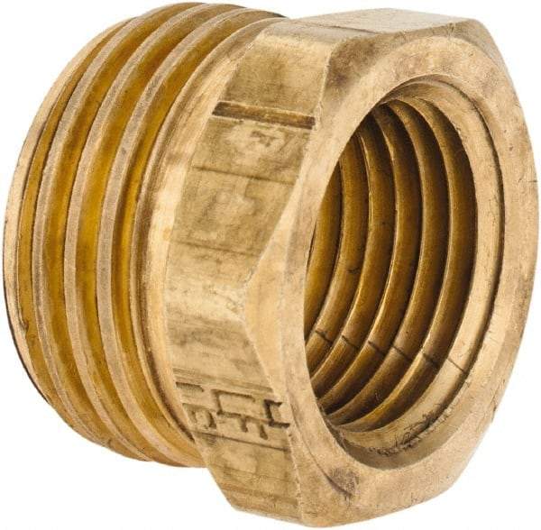 ANDERSON METALS - 3/4 MGHT & 1/2 FPT Garden Hose Male x FIP - Lead Free Brass, Male Hose to Female Pipe Connector - Makers Industrial Supply