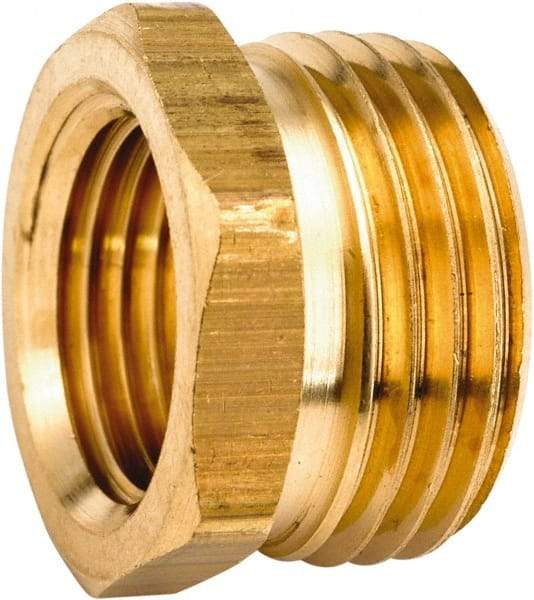 ANDERSON METALS - 3/4 MGHT & 3/8 NPT Garden Hose Male x FIP - Lead Free Brass, Male Hose to Female Pipe Connector - Makers Industrial Supply