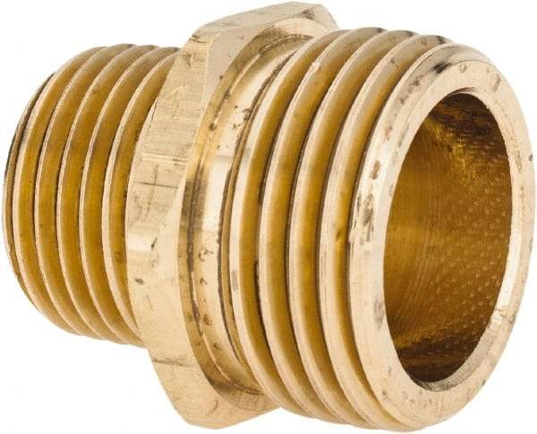 ANDERSON METALS - 3/4 MGHT & 1/2 MPT Garden Hose Male x MIP - Lead Free Brass, Male Hose to Male Pipe Connector - Makers Industrial Supply