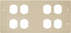 Hubbell Wiring Device-Kellems - 10.22 Inch Long x 4-3/4 Inch High, Rectangular 4 Gang Raceway Cover Plate - Ivory, For Use with HBL4750 Series Raceways - Makers Industrial Supply