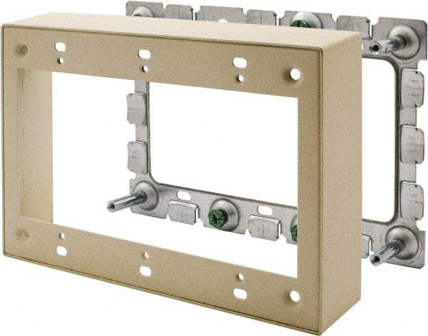 Hubbell Wiring Device-Kellems - 6.45 Inch Long x 1.38 Inch Wide x 4.54 Inch High, Rectangular Raceway Box - Ivory, For Use with HBL500 Series Raceways and HBL750 Series Raceways - Makers Industrial Supply