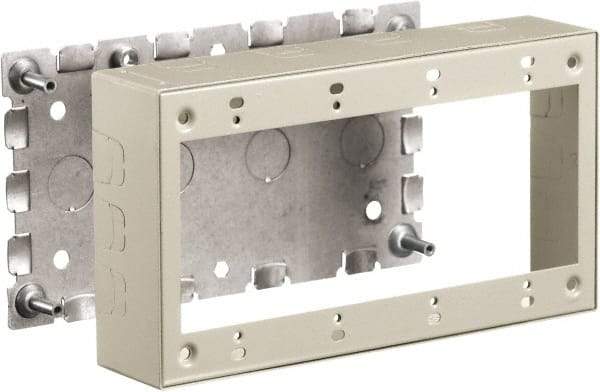 Hubbell Wiring Device-Kellems - 8.26 Inch Long x 1-3/4 Inch Wide x 4.54 Inch High, Rectangular Raceway Box - Ivory, For Use with HBL500 Series Raceways and HBL750 Series Raceways - Makers Industrial Supply