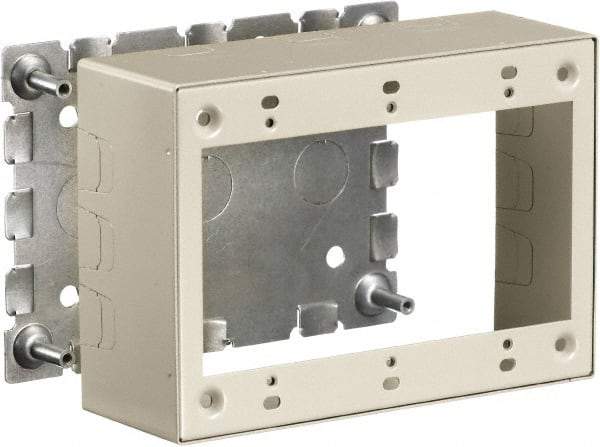 Hubbell Wiring Device-Kellems - 6.45 Inch Long x 2-1/4 Inch Wide x 4.54 Inch High, Rectangular Raceway Box - Ivory, For Use with HBL500 Series Raceways and HBL750 Series Raceways - Makers Industrial Supply