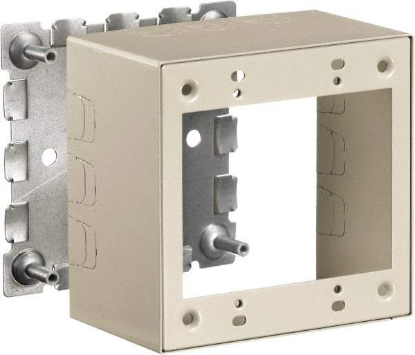 Hubbell Wiring Device-Kellems - 4.64 Inch Long x 2-3/4 Inch Wide x 4.54 Inch High, Rectangular Raceway Box - Ivory, For Use with HBL500 Series Raceways and HBL750 Series Raceways - Makers Industrial Supply