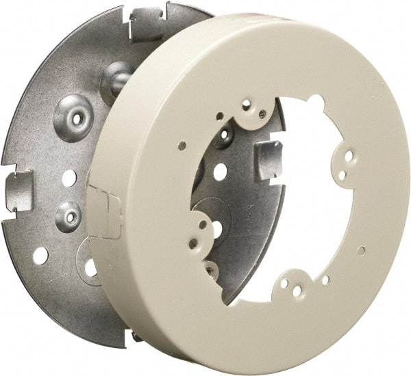 Hubbell Wiring Device-Kellems - 4-3/4 Inch Wide x 1.02 Inch High, Round Raceway Box - Ivory, For Use with HBL500 Series Raceways and HBL750 Series Raceways - Makers Industrial Supply