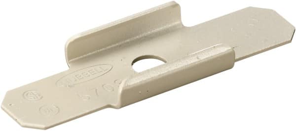 Hubbell Wiring Device-Kellems - 2.51 Inch Long, Raceway Clip - Ivory, For Use with HBL500 Series Raceways and HBL750 Series Raceways - Makers Industrial Supply