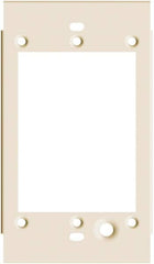 Hubbell Wiring Device-Kellems - 2-1/2 Inch Long x 4-3/4 Inch High, Rectangular Raceway Plate - Ivory, For Use with HBL4700 Series Raceways and HBL4750 Series Metal Raceways - Makers Industrial Supply