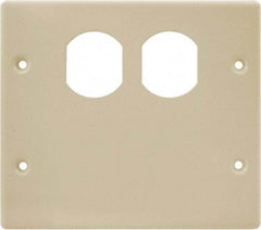 Hubbell Wiring Device-Kellems - 5.43 Inch Long x 4-3/4 Inch High, Rectangular Raceway Plate - Ivory, For Use with HBL4700 Series Raceways and HBL4750 Series Metal Raceways - Makers Industrial Supply