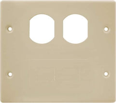 Hubbell Wiring Device-Kellems - 5.43 Inch Long x 4-3/4 Inch High, Rectangular Raceway Plate - Ivory, For Use with HBL4700 Series Raceways and HBL4750 Series Metal Raceways - Makers Industrial Supply