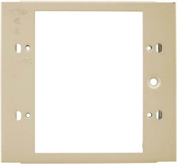 Hubbell Wiring Device-Kellems - 4.32 Inch Long x 4-3/4 Inch High, Rectangular Raceway Plate - Ivory, For Use with HBL4700 Series Raceways and HBL4750 Series Metal Raceways - Makers Industrial Supply