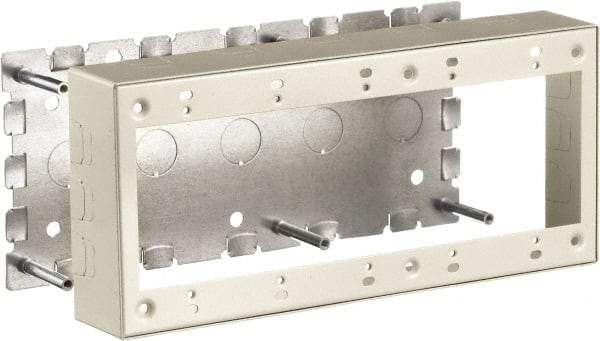 Hubbell Wiring Device-Kellems - 10.01 Inch Long x 1-3/4 Inch Wide x 4.54 Inch High, Rectangular Raceway Box - Ivory, For Use with HBL500 Series Raceways and HBL750 Series Raceways - Makers Industrial Supply