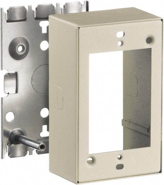 Hubbell Wiring Device-Kellems - 3-1/4 Inch Long x 2.44 Inch Wide x 4.9 Inch High, Rectangular Raceway Box - White, For Use with Nonmetallic PlugTrak Raceways, PL1 LANTrak, PP1 PremiseTrak and PW2 WallTrak Latching Raceways - Makers Industrial Supply