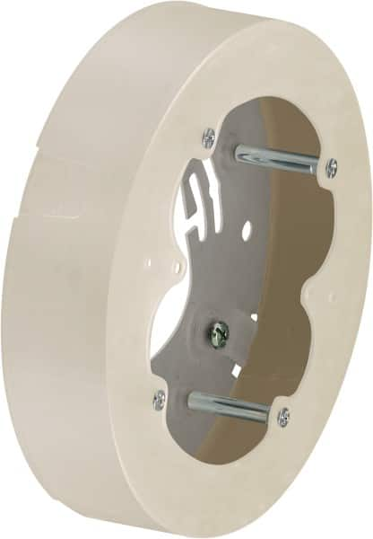 Hubbell Wiring Device-Kellems - 5.31 Inch Wide x 1.29 Inch High, Round Raceway Box - White, For Use with Nonmetallic PlugTrak Raceways, PL1 LANTrak, PP1 PremiseTrak and PW2 WallTrak Latching Raceways - Makers Industrial Supply