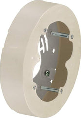 Hubbell Wiring Device-Kellems - 5.31 Inch Wide x 1.29 Inch High, Round Raceway Box - White, For Use with Nonmetallic PlugTrak Raceways, PL1 LANTrak, PP1 PremiseTrak and PW2 WallTrak Latching Raceways - Makers Industrial Supply