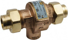 Conbraco - 1/2 Thread, 175 psi WOG Rating, Bronze Dual Check Backflow Preventer Valve - Lead-Free, Use with Potable Water Applications - Makers Industrial Supply