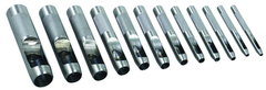 12 Piece - 1/8; 5/32; 3/16; 7/32; 1/4; 5/16; 3/8; 7/16; 1/2; 9/16; 5/8; 3/4" - Pouch - Hollow Punch Set - Makers Industrial Supply