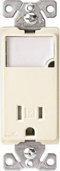 Cooper Wiring Devices - 2 Pole, 125 VAC, 15 Amp, 1 Outlet, Flush Mounted, Self Grounding, Tamper Resistant Combination Outlet with Night Light - 5-15R Configuration, Back Side Wiring, Thermoplastic Material, cULus Listed Standard - Makers Industrial Supply