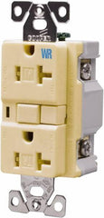 Cooper Wiring Devices - 1 Phase, 5-20R NEMA, 125 VAC, 20 Amp, Self Grounding, GFCI Receptacle - 2 Pole, Back and Side Wiring, Tamper Resistant, Thermoplastic Commercial, Specification Grade - Makers Industrial Supply