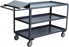 Jamco - 1,200 Lb Capacity, 30" Wide x 48" Long x 35" High Heavy Duty Service Cart - 3 Shelf, Steel - Makers Industrial Supply