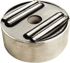 Mag-Mate - 2" Wide x 3/4" Thick, Center Mount Neodymium Rare Earth Fixture Magnet - 50 Lb Average Holding Capacity, 100 Lb Max Holding Capacity, Aluminum Housing - Makers Industrial Supply