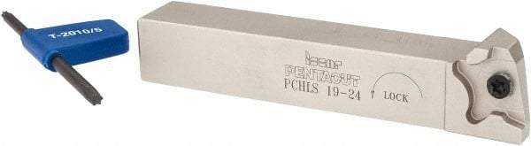 Iscar - External Thread, 0.256" Max Depth of Cut, 0.8mm Min Groove Width, 4.7" OAL, Left Hand Indexable Grooving Cutoff Toolholder - 3/4" Shank Height x 3/4" Shank Width, PENTA 24... Insert Style, PCHLS Toolholder Style, Series PentaCut - Makers Industrial Supply