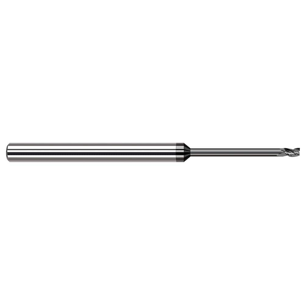 Harvey Tool - 0.05", 1.9mm LOC, 1/8" Shank Diam, 2-1/2" OAL, 3 Flute Solid Carbide Square End Mill - Exact Industrial Supply