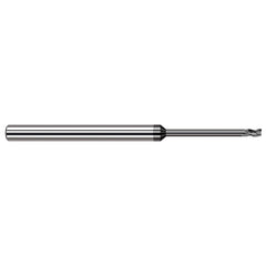 Harvey Tool - 0.05", 1.9mm LOC, 1/8" Shank Diam, 2-1/2" OAL, 3 Flute Solid Carbide Square End Mill - Exact Industrial Supply