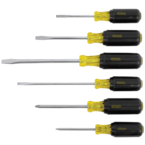 STANLEY® 6 Piece Vinyl Grip DIY Screwdriver Set - Makers Industrial Supply