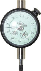 Mahr - 1/4" Range, 0-50-0 Dial Reading, 0.001" Graduation Dial Drop Indicator - 1-3/4" Dial, 0.1" Range per Revolution, 0.001" Accuracy, Revolution Counter - Makers Industrial Supply