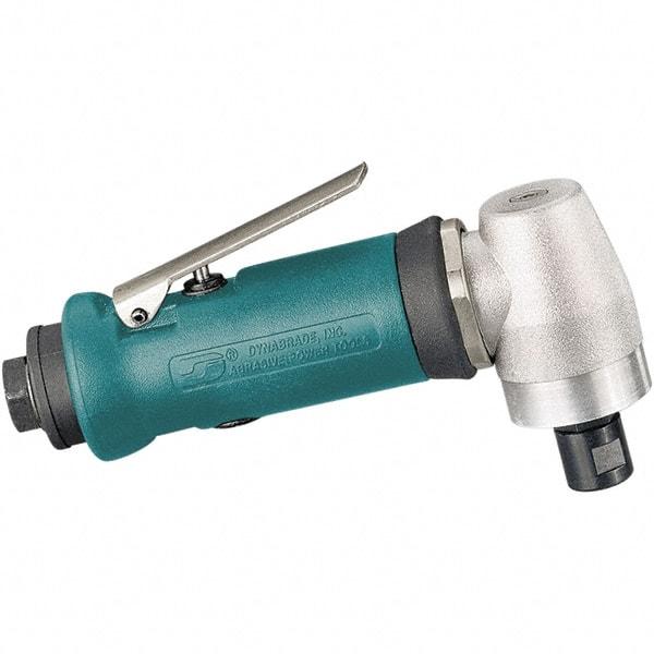 Dynabrade - 1/4" Collet, Angle Handle, Air Angle Die Grinder - 20,000 RPM, Rear Exhaust, 21 CFM, 0.4 hp, 90 psi, 1/4 NPT Inlet - Makers Industrial Supply