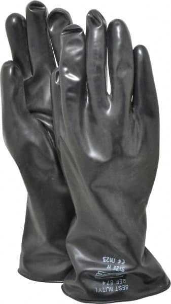 SHOWA - Size 2XL (11), 14" Long, 14 mil Thick, Butyl Chemical Resistant Gloves - Makers Industrial Supply