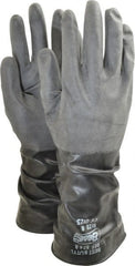 SHOWA - Size M (8), 14" Long, 14 mil, Unsupported, Butyl Chemical Resistant Gloves - Makers Industrial Supply