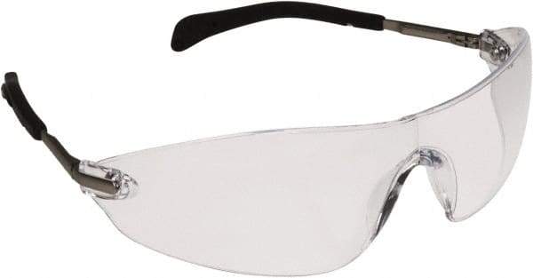 MCR Safety - Clear Lenses, Frameless Safety Glasses - Scratch Resistant, Size Universal, Wrap Around - Makers Industrial Supply