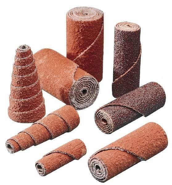 3M - 5/8" Max Roll Diam x 1" OAL, 60 Grit Ceramic Straight Cartridge Roll - 3/16" Pilot Hole Diam, Medium Grade, X Weighted Cloth Backing, 16,000 Max RPM - Makers Industrial Supply