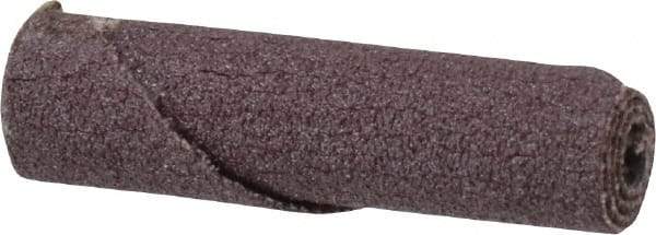 3M - 3/8" Max Roll Diam x 1-1/2" OAL, 100 Grit Aluminum Oxide Straight Cartridge Roll - 1/8" Pilot Hole Diam, Fine Grade, X Weighted Cloth Backing, 24,000 Max RPM - Makers Industrial Supply