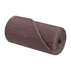 3M - 1/2" Max Roll Diam x 1" OAL, 180 Grit Aluminum Oxide Straight Cartridge Roll - 1/8" Pilot Hole Diam, Very Fine Grade, X Weighted Cloth Backing, 24,000 Max RPM - Makers Industrial Supply