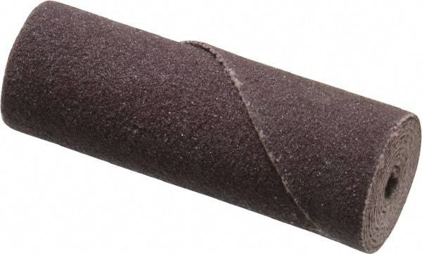 3M - 1/2" Max Roll Diam x 1-1/2" OAL, 240 Grit Aluminum Oxide Straight Cartridge Roll - 1/8" Pilot Hole Diam, Very Fine Grade, X Weighted Cloth Backing, 24,000 Max RPM - Makers Industrial Supply