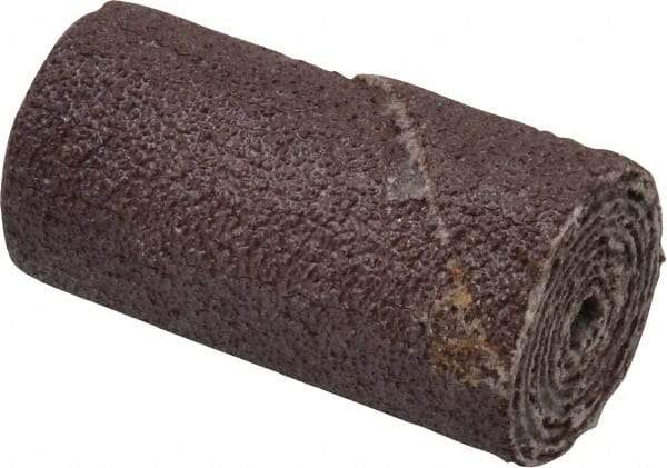 3M - 3/4" Max Roll Diam x 1-1/2" OAL, 60 Grit Aluminum Oxide Straight Cartridge Roll - 1/8" Pilot Hole Diam, Medium Grade, X Weighted Cloth Backing, 16,000 Max RPM - Makers Industrial Supply