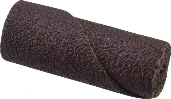 3M - 3/4" Max Roll Diam x 2" OAL, 60 Grit Aluminum Oxide Straight Cartridge Roll - 3/16" Pilot Hole Diam, Medium Grade, X Weighted Cloth Backing, 16,000 Max RPM - Makers Industrial Supply