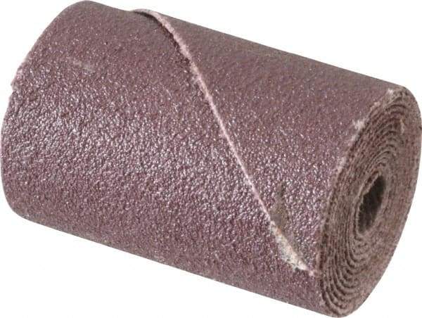 3M - 1" Max Roll Diam x 1-1/2" OAL, 120 Grit Aluminum Oxide Straight Cartridge Roll - 1/4" Pilot Hole Diam, Fine Grade, X Weighted Cloth Backing, 12,000 Max RPM - Makers Industrial Supply