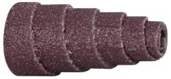 3M - 1" Long x 1/2" Diam, Aluminum Oxide, Full Taper Cartridge Roll - 120 Grit, 1/8" Pilot Hole Diam, Fine Grade, X Weighted, Cloth Backing - Makers Industrial Supply