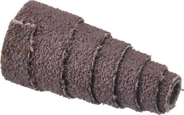 3M - 1-1/2" Long x 3/4" Diam, Aluminum Oxide, Full Taper Cartridge Roll - 80 Grit, 3/16" Pilot Hole Diam, Medium Grade, X Weighted, Backing - Makers Industrial Supply