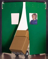 Aleco - 4' Door Width x 7' Door Height 3-Ply Fabrication Single Impact Door - Green - Makers Industrial Supply