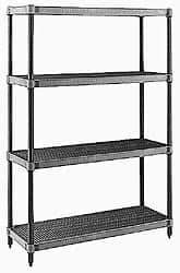 Metro - 48" Wide, 1-1/2" High, Open Shelving Shelf - Polymer, 18" Deep, Use with Metro Max Q - Makers Industrial Supply