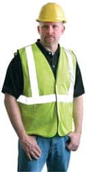 OccuNomix - Size XL High Visibility Yellow Mesh General Purpose Vest - 44 to 46" Chest, ANSI 107-2015, Zipper Closure, Polyester - Makers Industrial Supply