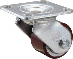 Value Collection - 3" Diam x 1-1/2" Wide x 4-1/2" OAH Top Plate Mount Swivel Caster - Polyurethane, 420 Lb Capacity, Roller Bearing, 4 x 4-1/2" Plate - Makers Industrial Supply