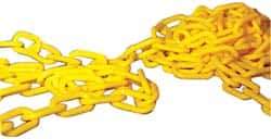 NMC - 100' Long x 1-1/2" Wide Plastic Chain - Yellow - Makers Industrial Supply