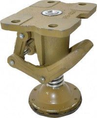 Albion - 7-3/4" Mounting Height, Position Floor Lock for 5 & 6" Diam Caster Wheels - 6-3/4" Retracted Clearance, 4-1/2" x 6" Top Plate Size, 2-7/16" x 4-15/16" Bolt Hole Spacing - Makers Industrial Supply